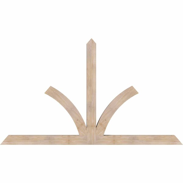 Ekena Millwork Richland Smooth Timber Gable Bracket, Douglas Fir, 108"W x 63"H x 5 1/2"D x 5 1/2"F, 14/12 Pitch GBW108X63X0606RIC00SDF - main